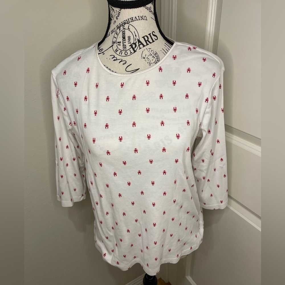 christopher & banks lobster top size Large